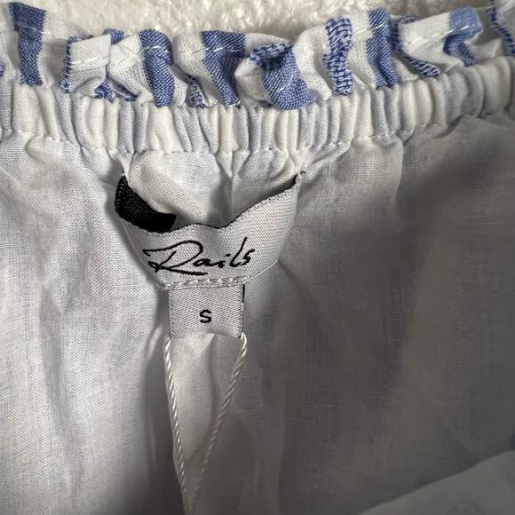 Rails Caralyn Lighthouse Blue White Striped Tie Shoulder Mini Shift Dress Size S - Picture 12 of 12